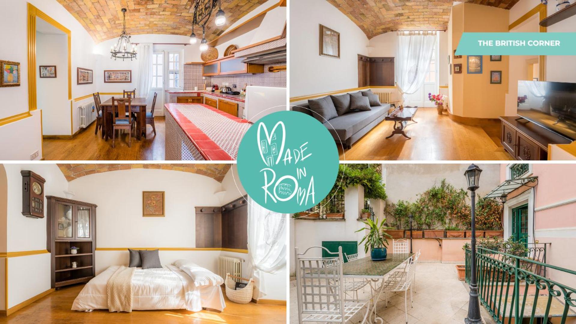 Lejlighed The British Corner, Cozy Loft With Garden 10 Min From Center Rom